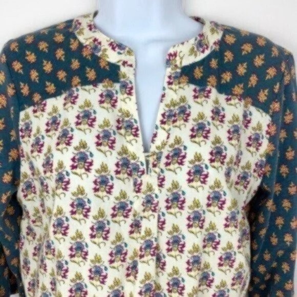 Anthropologie Maeve 3/4 Sleeve Mixed Print… - Picture 3 of 5